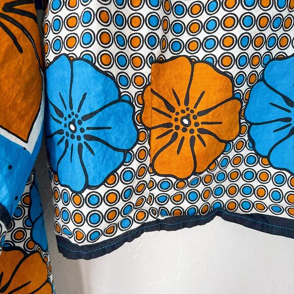 Ashro Bright Floral Blouse Medium - Picture 3 of 5